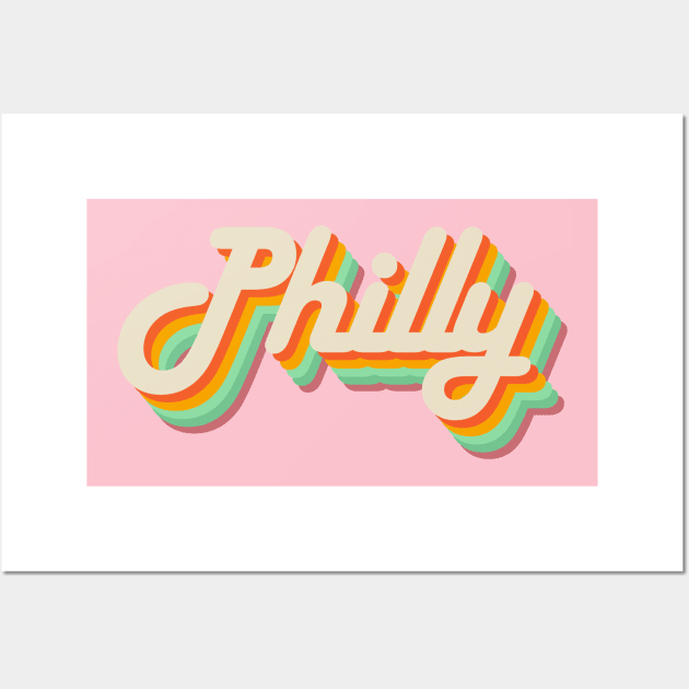 Retro Philly Wall Art by HuskyClothing